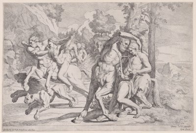 Aşil'in eğitimi, 1650-55. by Giovanni Cesare Testa