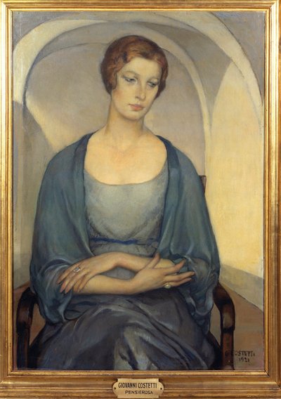 düşünceli kadın by Giovanni Costetti