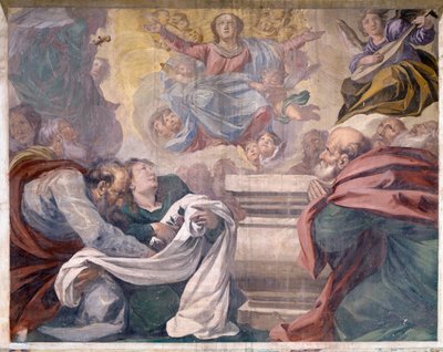 İtalya, Lombardiya, Pavia, Pavia Charterhouse (Certosa), Stories of Jesus and Mary, fresk detayı by Giovanni Cristoforo Storer