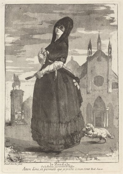 Le Zendale (Kaputlu Kadın veya Kiliseden Dönen Kadın) by Giovanni David