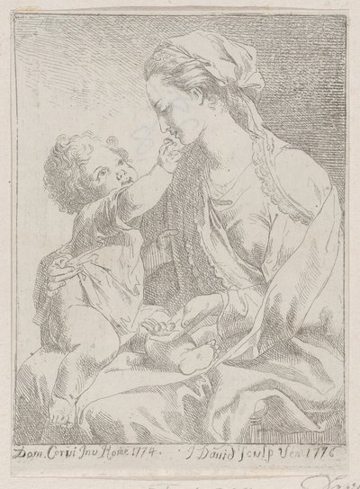 Bakire ve Çocuk, 1776. by Giovanni David