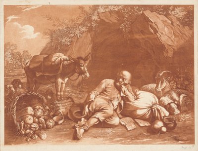 Çuvala Yaslanmış Yaşlı Bir Adam by Giovanni De Pian after Francesco Londonio