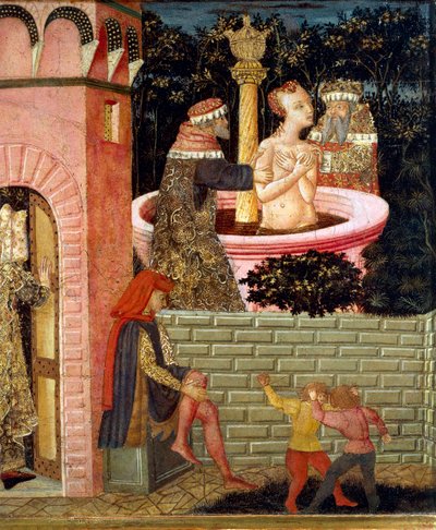 Susanne Hikayeleri, yaklaşık 1450, boyalı sandık ön paneli, Giovanni di Ser Giovanni tarafından Lo Scheggia (1406-1486), ahşap üzerine tempera by Giovanni Di Ser Giovanni Lo Scheggia Guidi