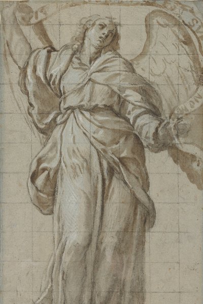 Bir Parşömen Tutan Ayakta Melek, ca. 1614. by Giovanni Domenico Caresana