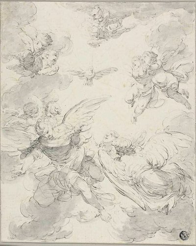 Kutsal Ruh ve Melekler by Giovanni Domenico Ferretti