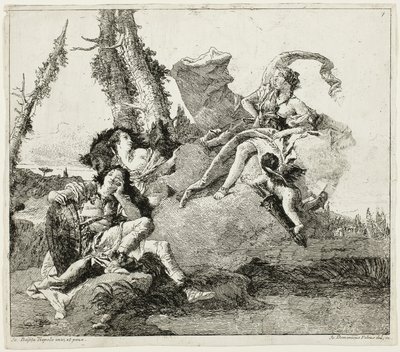 Armida Uyuyan Rinaldo ile Karşılaşıyor by Giovanni Domenico Tiepolo