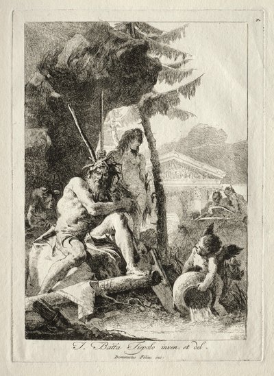 Nehir Figürleri. by Giovanni Domenico Tiepolo