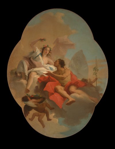 Flora ve Zephyr by Giovanni Domenico Tiepolo
