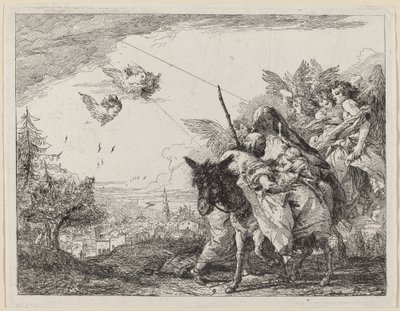 Joseph Ayakta Çocuğa Tapıyor by Giovanni Domenico Tiepolo