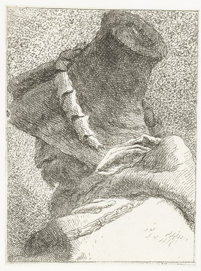 Kafası olan adam şapkayla döndü Kafaların toplanması (dizi başlığı) Raccolta di Teste (dizi adı) by Giovanni Domenico Tiepolo