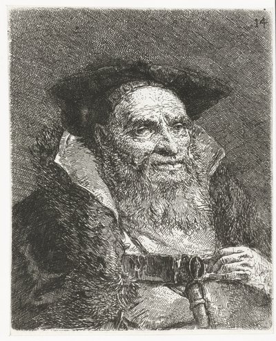 bere ile adam Kafaların toplanması (dizi başlığı) Raccolta di Teste (dizi adı) by Giovanni Domenico Tiepolo