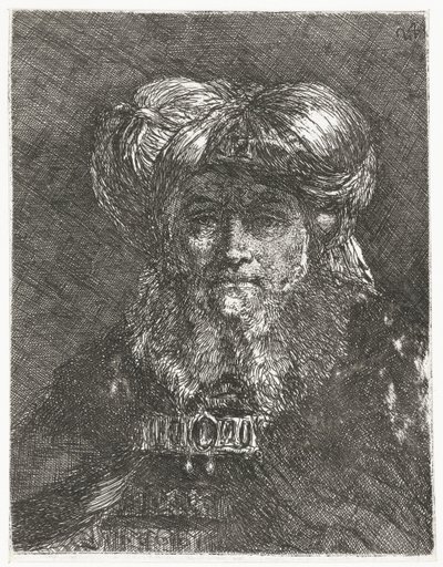 büyük türbanlı adam Kafaların toplanması (dizi başlığı) Raccolta di Teste (dizi adı) by Giovanni Domenico Tiepolo