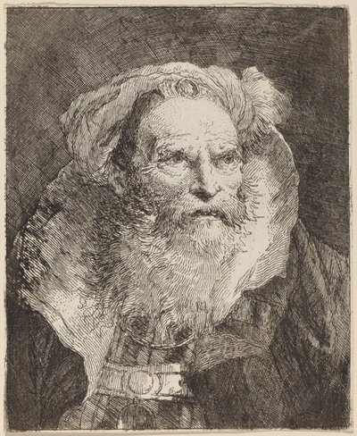yaşlı adam meditasyon by Giovanni Domenico Tiepolo