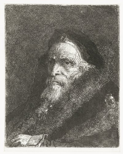 Kürk mantolu yaşlı adam Kafaların toplanması (dizi başlığı) Raccolta di Teste (dizi adı) by Giovanni Domenico Tiepolo