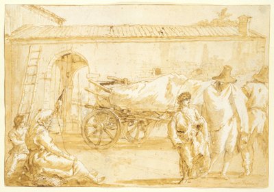 Çiftlik Arabalı Köylüler, c. 1790. by Giovanni Domenico Tiepolo