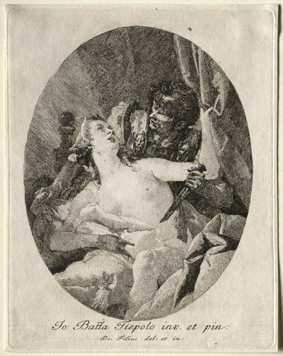 Tarquin ve Lucretia by Giovanni Domenico Tiepolo