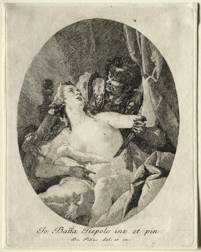 Tarquin ve Lucretia. by Giovanni Domenico Tiepolo