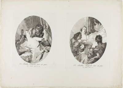 Tarquin ve Lucretia ve Kleopatra Hediyelerle Onurlandırıldı by Giovanni Domenico Tiepolo