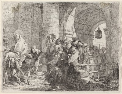 Kutsal Ailenin Şehir Kapısına Gelmesi by Giovanni Domenico Tiepolo
