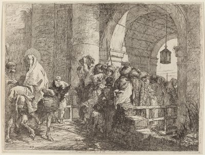 Kutsal Ailenin Şehir Kapısına Gelmesi by Giovanni Domenico Tiepolo