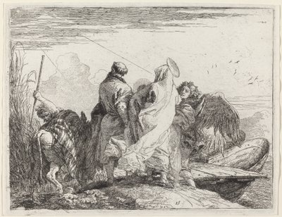 Kutsal Aile Binmeye Hazırlanıyor by Giovanni Domenico Tiepolo