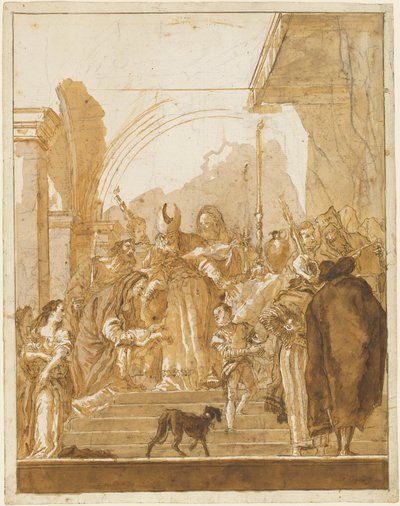 Tapınaktaki Sunum by Giovanni Domenico Tiepolo