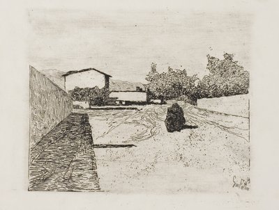 Bir cadde by Giovanni Fattori