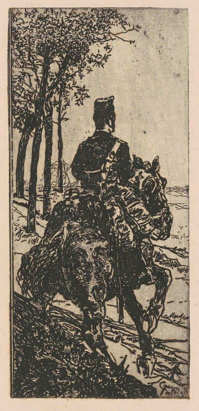 Atlı Topçu Asker by Giovanni Fattori