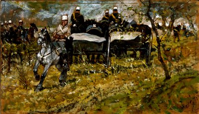 Topçu manevrası. Giovanni Fattori