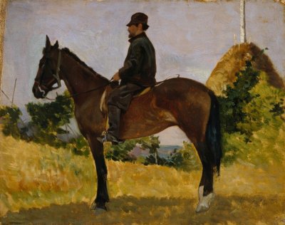 At sırtında Diego Martelli by Giovanni Fattori