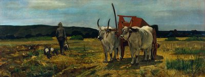 Maremma Toskana, Giovanni Fattori (1825-1908), tuval üzerine yağlı boya, 77.5X205.7 cm by Giovanni Fattori