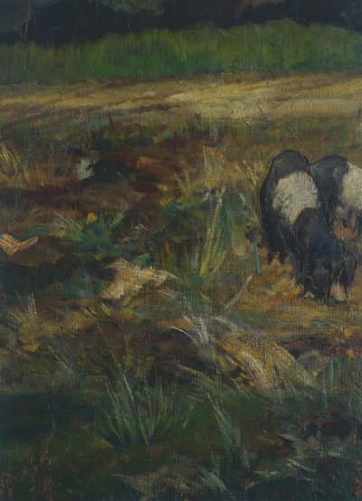 Tuscan Maremma, detay (tuval üzerine yağlı boya) by Giovanni Fattori