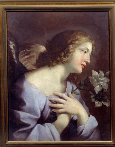 Müjde meleği. Giovani Romanelli (1610 - 1662) Ec. İtalyan. by Giovanni Francesco Romanelli