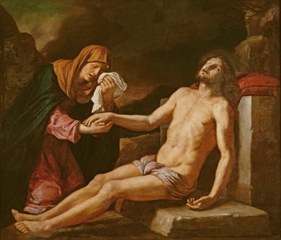 İsa Bakire tarafından yas tutuldu by Giovanni Francesco Barbieri