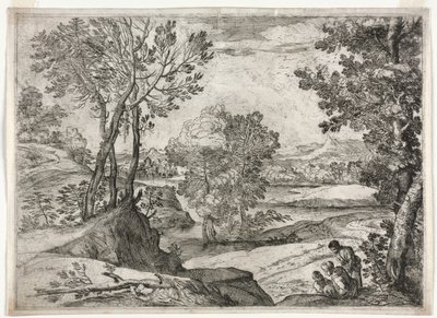 Aile ile Manzara by Giovanni Francesco Grimaldi