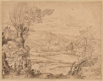 Bir Nehir ve Su Kemeri ile manzara, 1600