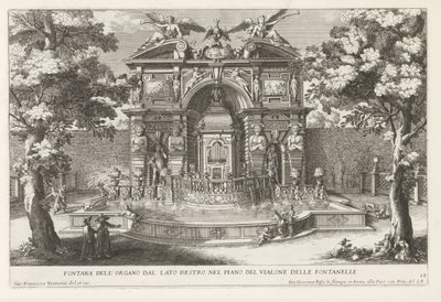 Fontein, de tuinen van de Villa d