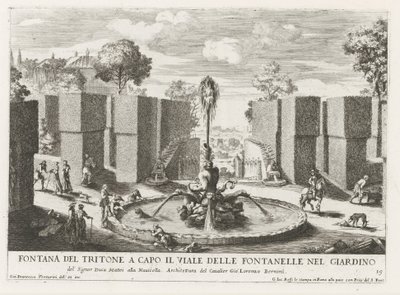 Fontein, de tuinen van de Villa Celimontana te Roma