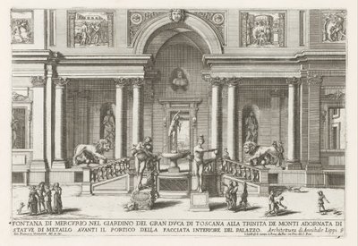 Loggia en tuin van de Villa Medici te Roma Trinita de Monti