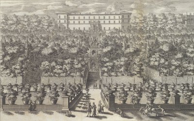 Sarayın Çeşmeli Bahçe Katından Görünümü..., 1691 veya sonrası. by Giovanni Francesco Venturini