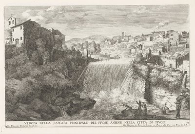 De Rivier de Aniene bij Tivoli