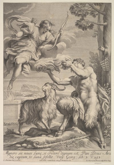 Pan Diana, 1675-1741 tarafından engellendi. by Giovanni Girolamo Frezza