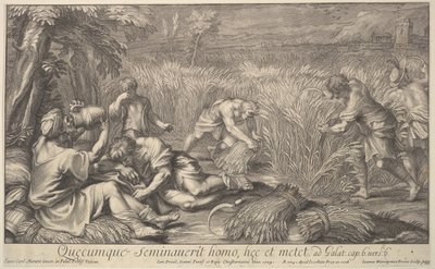 Tahıl orakçıları, 1704. by Giovanni Girolamo Frezza