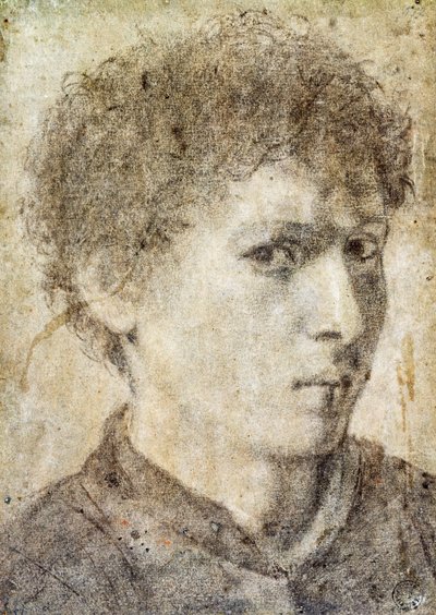 Gian Girolamo Savoldo'nun çizimi (yaklaşık 1480-1548), siyah kalem ve beyaz tebeşir, İtalya by Giovanni Girolamo Savoldo