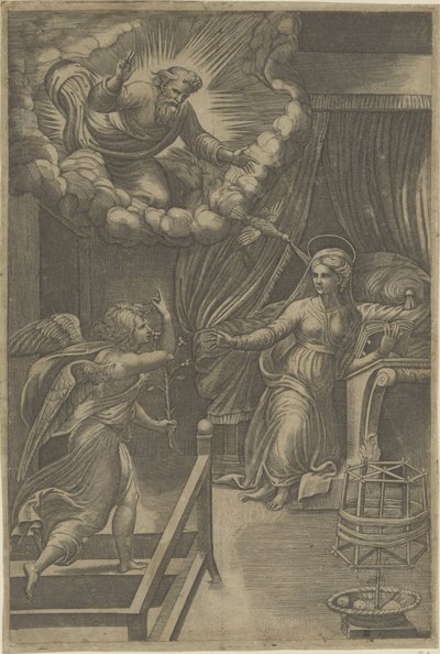 Baba Tanrı ile Müjde by Giovanni Jacopo Caraglio