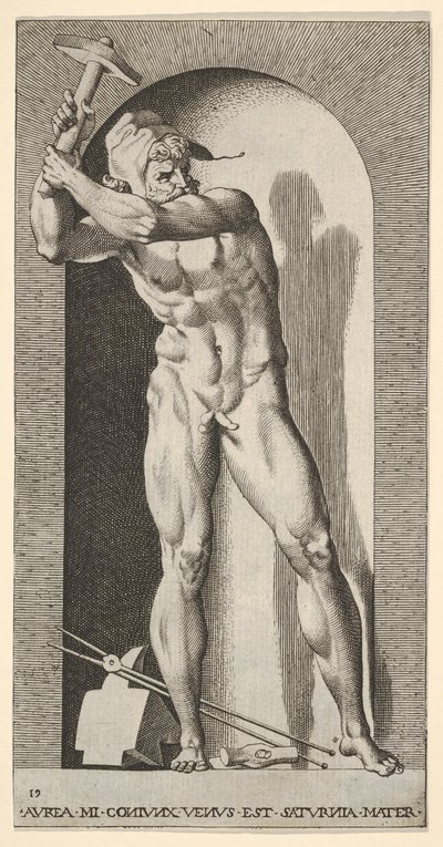 Bir Melek Tarafından Düzenlenen Sudarium, 1516. by Giovanni Jacopo Caraglio