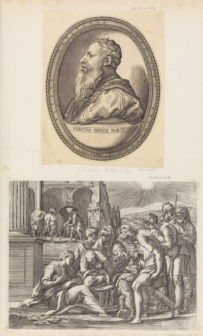 Çobanların Hayranlığı. by Giovanni Jacopo Caraglio