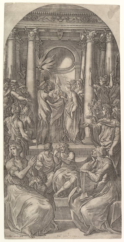 Bakirenin Evliliği, M.Ö. 1525. by Giovanni Jacopo Caraglio