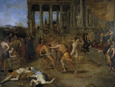 Gladyatör Dövüşleri by Giovanni Lanfranco