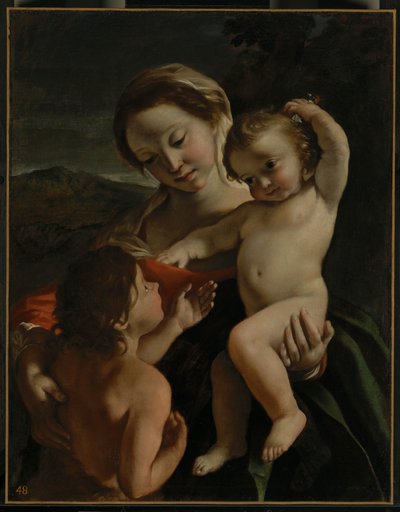 Madonna ve Çocuk ile Bebek Vaftizci Aziz Yahya by Giovanni Lanfranco